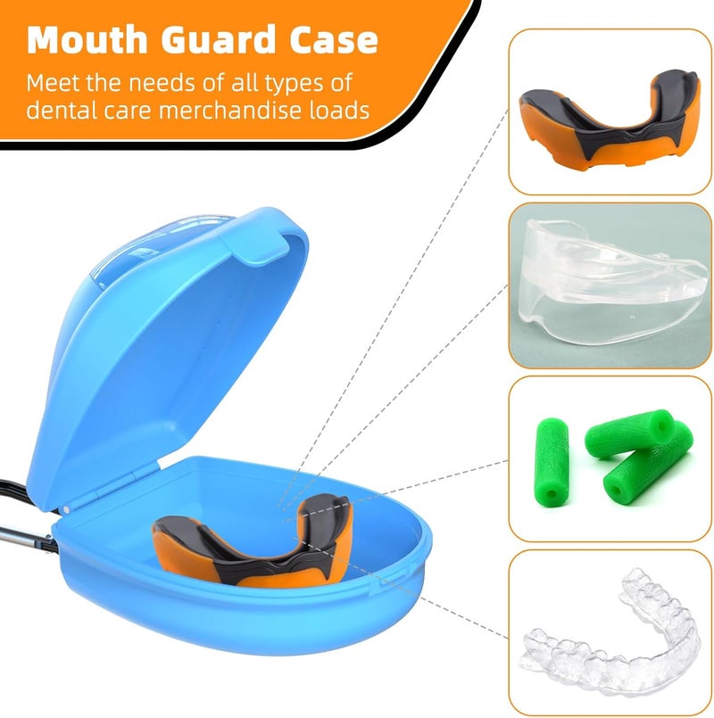 BVN Mouthguard Case Sports, Specialized Football and Basketball Mouthguard Cases, Students, Adults and Seniors Universal Sports Bule - Image 5